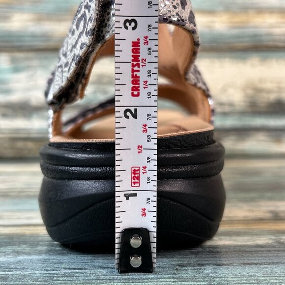 Revere Slingback Comfort Sandal 5M Silver Leather Open Toe Arch Support Walking - Picture 10 of 11